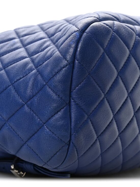 Chanel Lambskin Quilted Large Urban Spirit Backpack Blue Shoulder Bag Sling main image 4